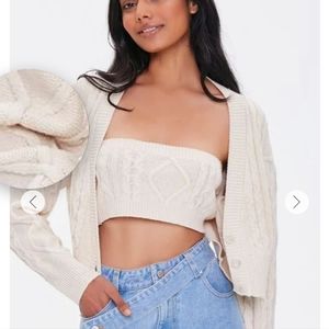 Sweater crop top set